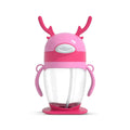 Light pink and dark pink kids tumbler bottle