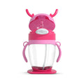 Light pink and dark pink kids tumbler bottle