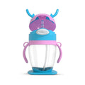 Pink and light blue kids tumbler bottle