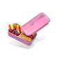 Pink and Purple Stainless Steel Lunch Box – 100% Leak-Proof, Kids Friendly Clips, Food-Safe Spoon, Non-Toxic Recyclable Plastic