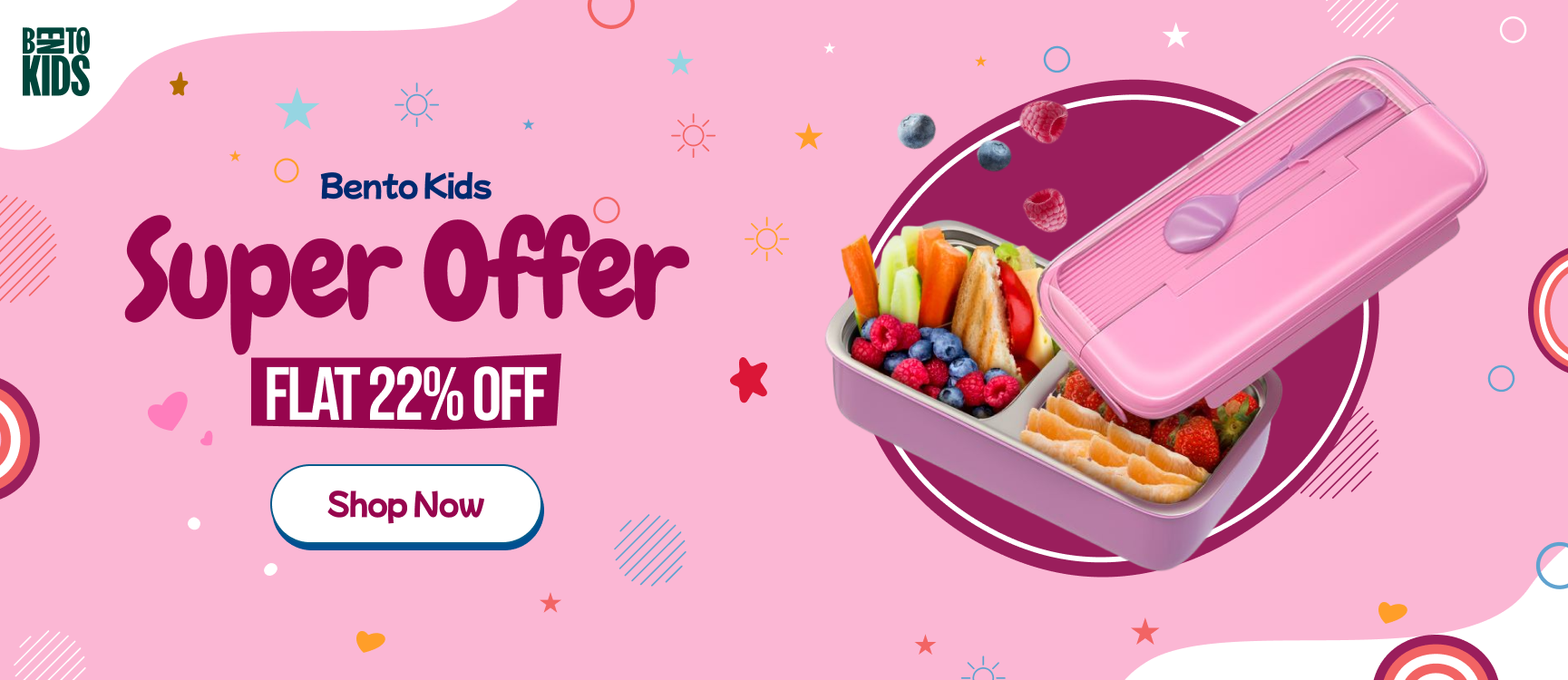 Bento Kids super offer on kids lunch boxes in Pakistan with healthy food, part of the kids winter collection including kids tumblers.