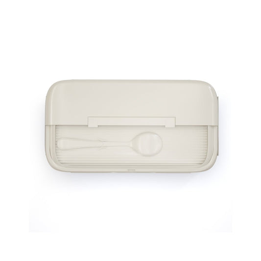 White & Brown Stainless Steel Lunch Box – 100% Leak-Proof, Kids Friendly Clips, Food-Safe Spoon, Non-Toxic Recyclable Plastic - Bento Kids