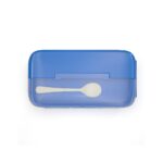 Bento Kids Blue and Red Stainless Steel Lunch Box - 100% Leak-Proof, Kids Friendly Clips, Food-Safe Spoon, Non-Toxic Recyclable Plastic