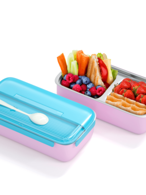 Best Imported 2 Layer (small size) Stainless Steel Vacuum Lunch Box Insulated Tiffin Bento (Multicolor)