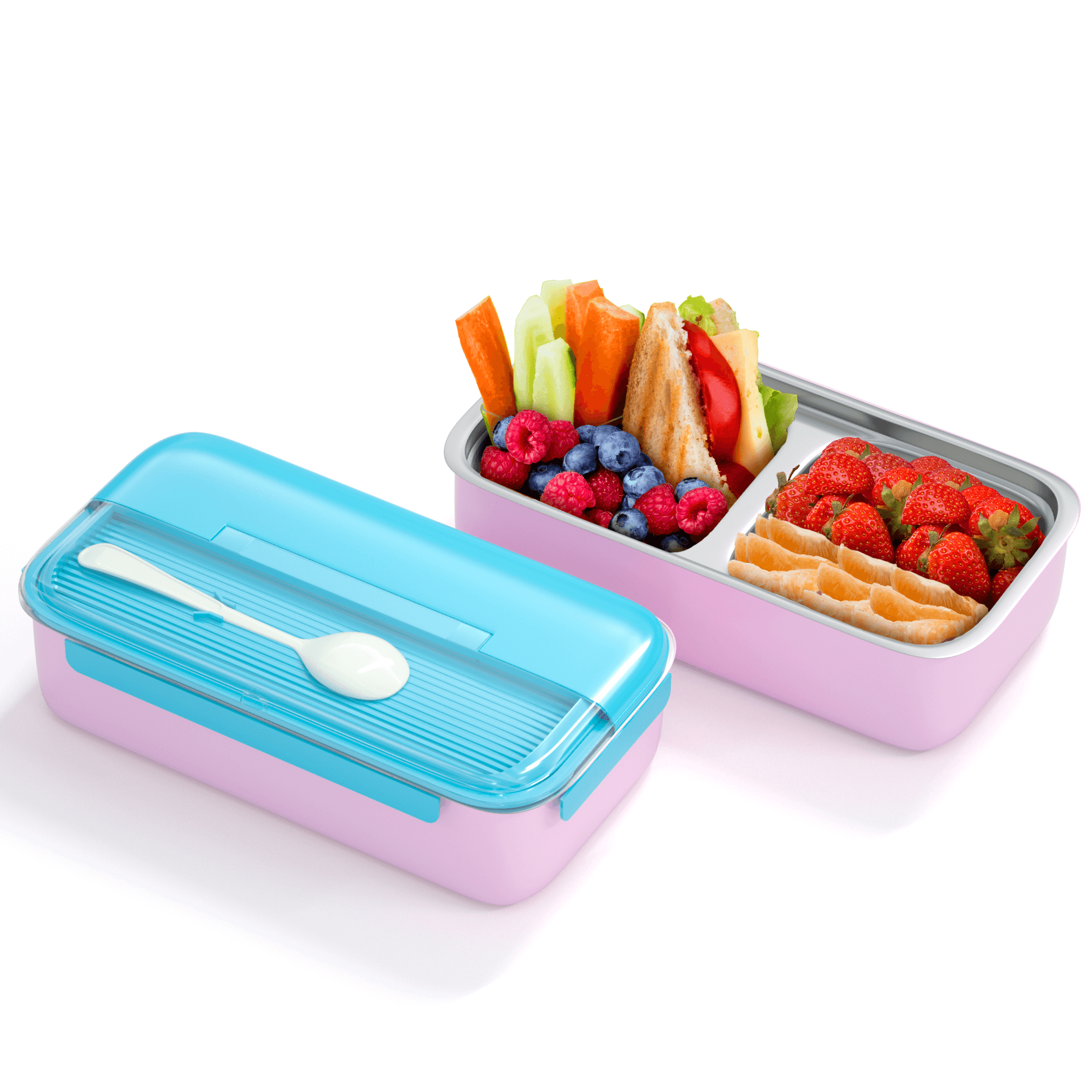 Best Imported 2 Layer (small size) Stainless Steel Vacuum Lunch Box Insulated Tiffin Bento (Multicolor)