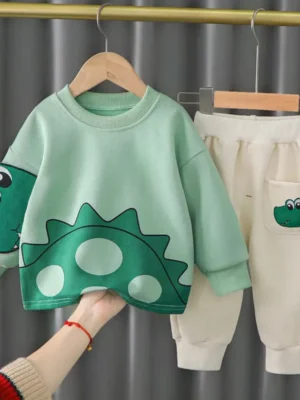 Winter Green Dino Adventure Kids' Tracksuit